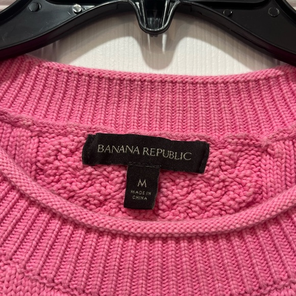 Banana Republic Bubblegum Pink Knit Sweater Barbiecore M - Picture 3 of 3